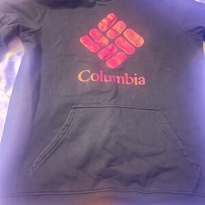 Columbia Black Hoodie with Red Logo